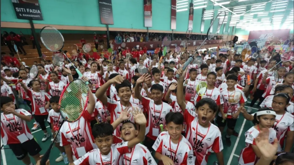 ANTUSIAS; Para peserta Audisi PB Djarum 2026 Pekanbaru yang terdiri dari 3 kelompok usia tampak antusias.