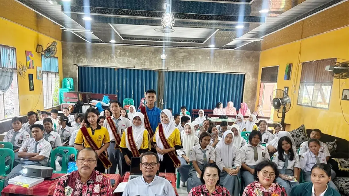 Politeknik Kesehatan (Poltekkes) Kementerian Kesehatan Medan membentuk Duta Remaja Berdaya Cegah Pernikahan Dini di SMA Negeri 1 Kutalimbaru, Deliserdang. (Dok Poltekkes Kementerian Kesehatan Medan)