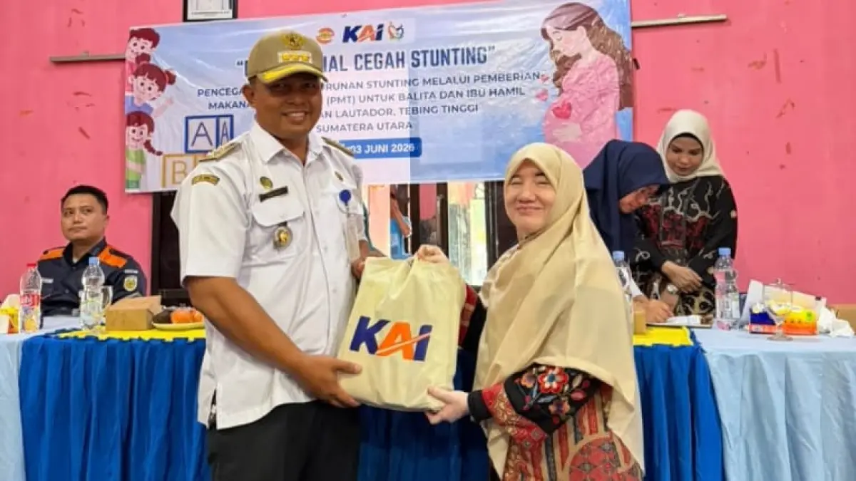 KAI Divre I Sumut Salurkan Bantuan TJSL Rp235,6 Juta pada Semester I 2026.