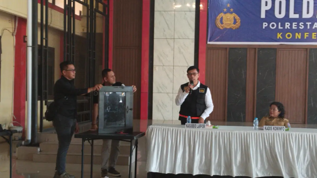 Polresta Deli Serdang Gelar Konferensi Pers. (Batara/sumut Pos)