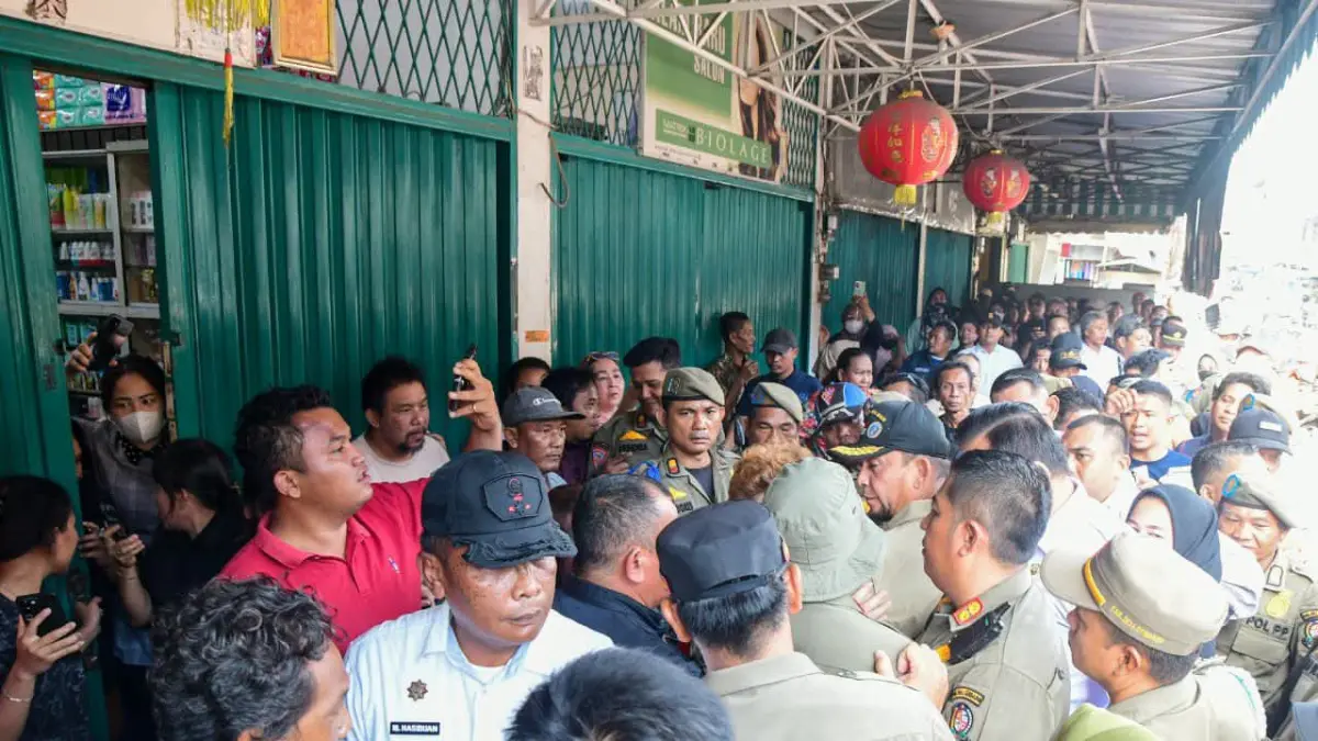 Eksekusi Ruko Deli Mas Lubuk Pakam berakhir dengan kesepakatan damai. (Batara/Sumut Pos)