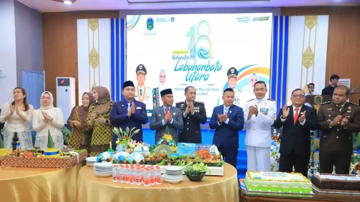  Kabupaten Labura Rayakan Hari Jadi Ke-18 dengan Sederhana, Sarat Nuansa Kekeluargaan. ( Asri Tarigan/ Sumut Pos )