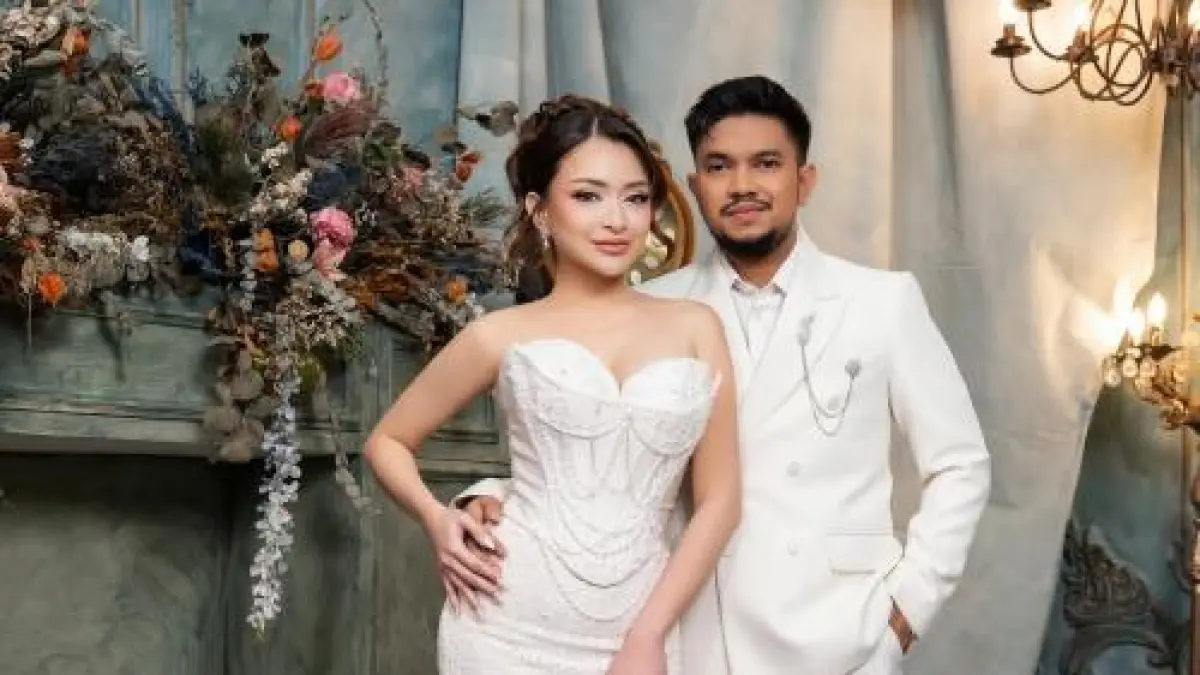 Nathalie Holscher resmi menikah dengan Arief Fadli. (okezone)