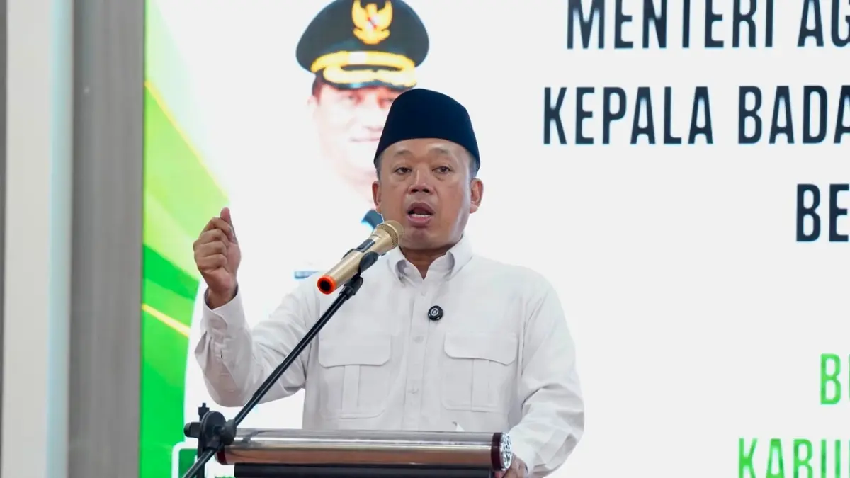 Menteri Agraria dan Tata Ruang/Kepala Badan Pertanahan Nasional (ATR/BPN), Nusron Wahid, saat kunjungan ke  Kantor Bupati Aceh Tamiang, Kamis (23/07/2026). ( Dok Biro Humas Kementrian ATR/BPN)