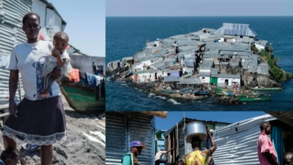 Pulau Migingo menjadi salah satu tempat tinggal paling padat di dunia.(Instagram @pandemictalks)