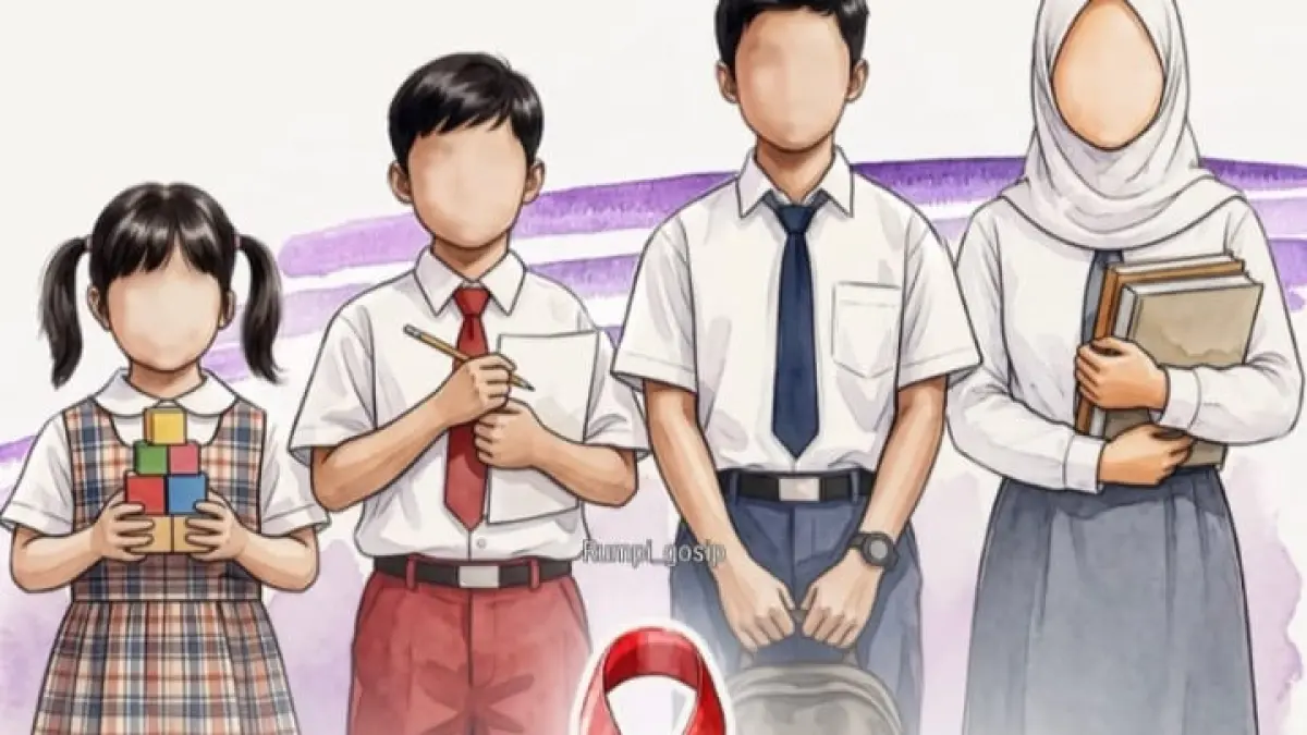 Ilustrasi.Hingga 1 Juli 2026 terdapat sebanyak 522 anak dan remaja usia sekolah di Sidoarjo yang hidup dengan HIV.(Instagram @rumpi_gosip)
