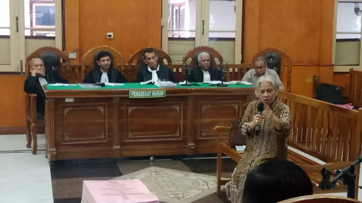  Guru besar USU, Prof Dr Ningrum Natasya Sirait, dihadirkan memberikan keterangan terkait korupsi PT Inalum di Pengadilan Tipikor Medan, Senin (27/7/2026) sore. (Dok: Gusman/Sumut Pos)
