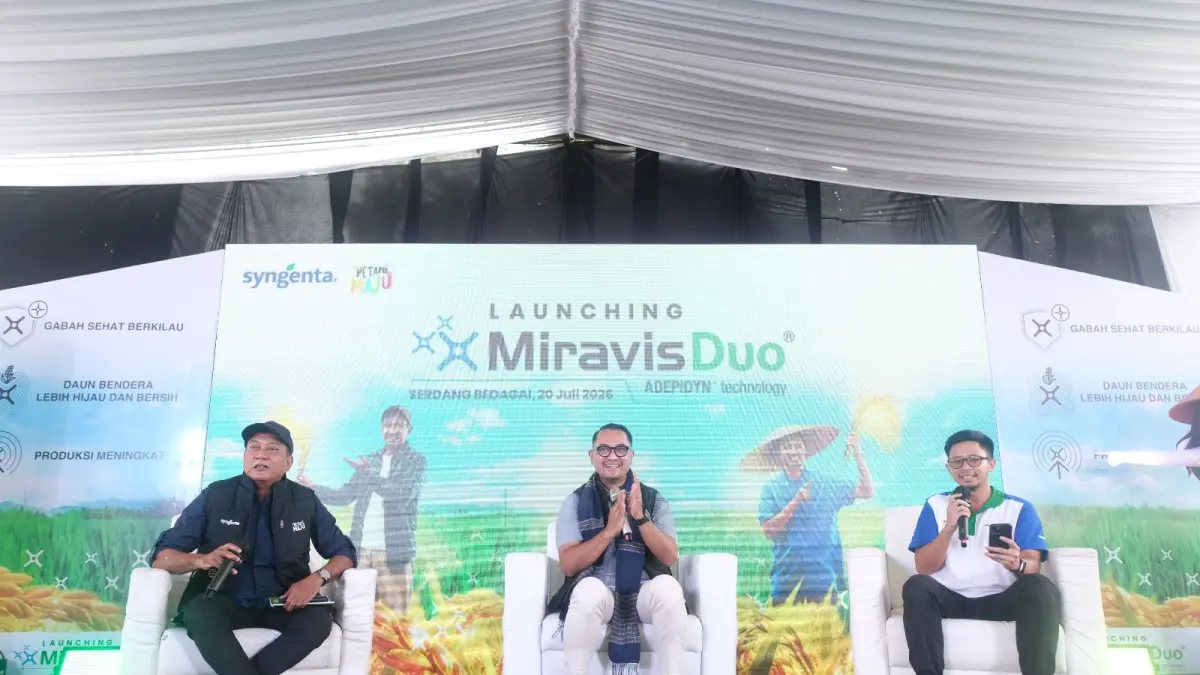  Syngenta Indonesia meluncurkan MIRAVIS Duo®, fungisida padi berteknologi ADEPIDYN™, di Kabupaten Serdang Bedagai (Sergai), Sumatera Utara. (Dok Syngenta Indonesia/Sumut Pos)