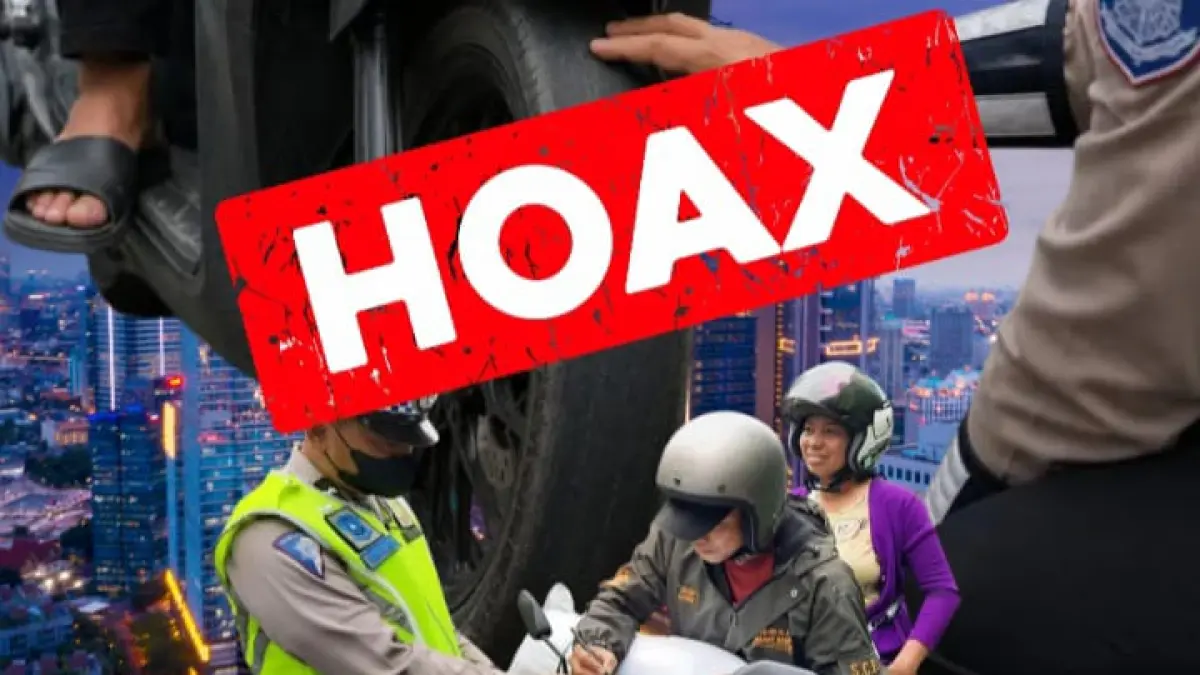  informasi yang beredar di media sosial terkait sanksi khusus bagi pengendara motor dengan ban gundul adalah hoaks.(Instagram @pandemictalks)
