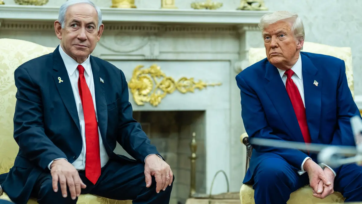  Presiden Amerika Serikat Donald Trump dan Perdana Menteri Israel Benjamin Netanyahu. (nytimes)