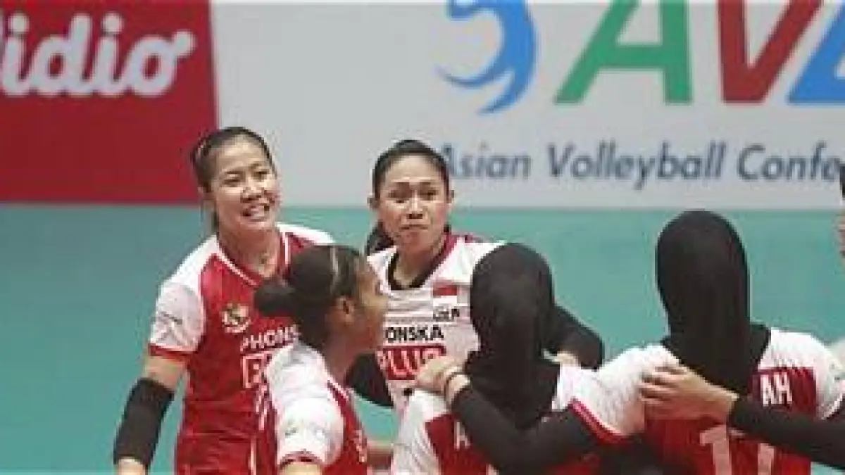  Tim nasional bola voli putri Indonesia. (landbank.co)