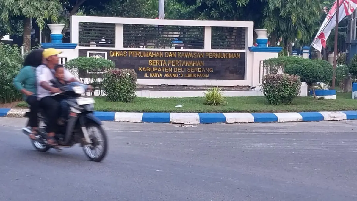 Kondisi terkini kantor Dinas Perumahan, Kawasan Permukiman, dan Pertanahan (Perkimtan) Kabupaten Deli Serdang berada di Jalan Karya Jasa, Tanjung Garbus, Lubukpakam, Deliserdang. (Batara/Sumut Pos)