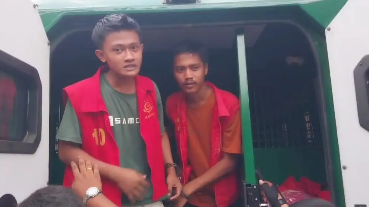 Kedua terdakwa Abil Syahputra (AS) Alias ABIL (A) dan M.Heri (MH) Alias Heri (H), pasca dijatuhi hukuman seumur hidup di Pengadilan Negeri, Lubukpakam, Selasa (4/8/2026). (Batara/Sumut Pos)