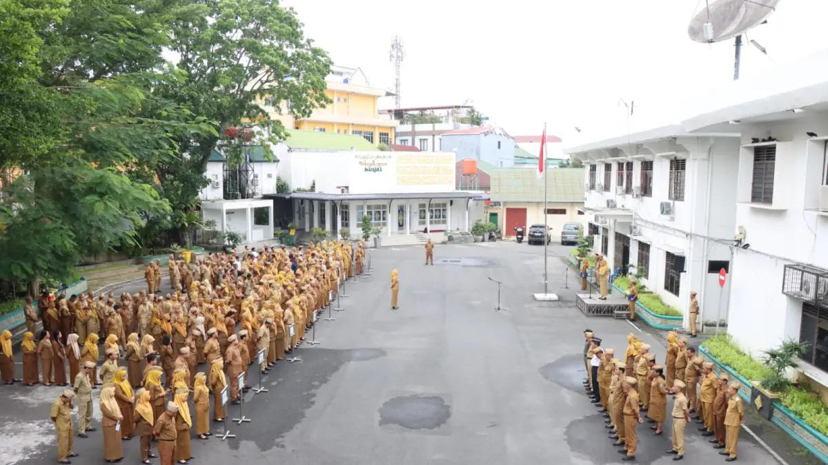 
Apel gabungan Pemko Binjai. (Diskominfo Binjai/Sumut Pos)