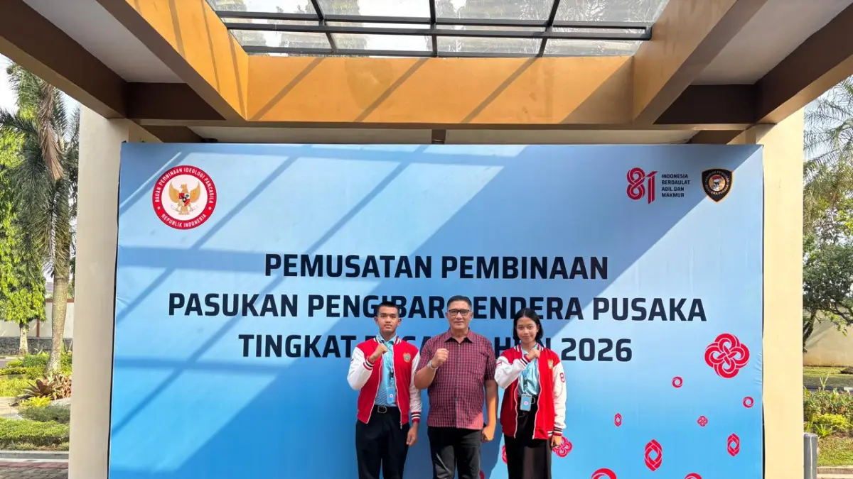 PELAJAR: Dua pelajar Sumut berhasil masuk ke Paskibraka tingkat nasional tahun 2026. (Dok : Kesbangpol Sumut)