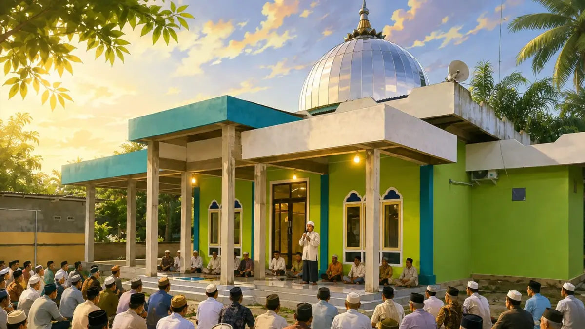  Masyarakat Simpang Tiga Tanjung Leidong Labura Gelar Tolak Bala, Wujud Syukur dan Doa Bersama. (Asri Tarigan/Sumut Pos)