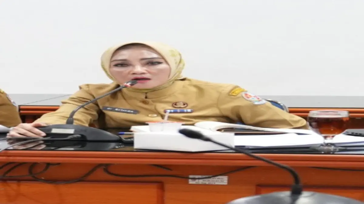 Direktur RSUD Drs. H. Amri Tambunan dr. Erlinda Yani saat rapat Banggar. (Batara/Sumut Pos)