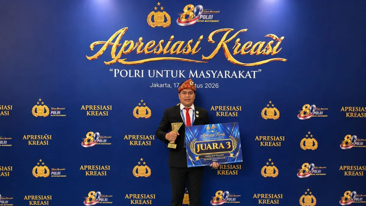 PENGHARGAAN: PT SAUCA menerima penghargaan BUJP Teladan tingkat nasional dalam acara Apresiasi Kreasi Awarding Award di The Tribrata Mabes Polri. (Dok:  SAUCA)
