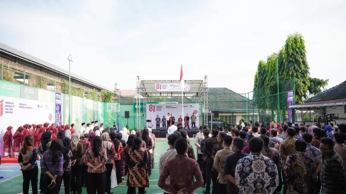 UPACARA: PT Pegadaian (Persero) Kanwil 1 Medan menggelar upacara sakral peringatan HUT RI ke 81 bertepatan dengan 17 Agustus 2026. (Dok: Pegadaian)