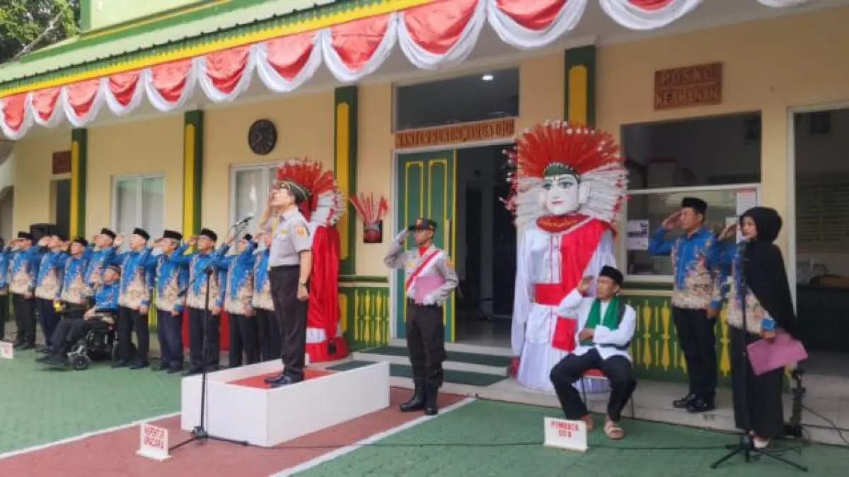 UPACARA: Upacara memperingati HUT ke-81 Kemerdekaan RI di RW 010 Kelurahan Sunter Jaya, Kecamatan Tanjung Priok, Jakarta Utara, Senin (17/8/2026). (Dok Pribadi)