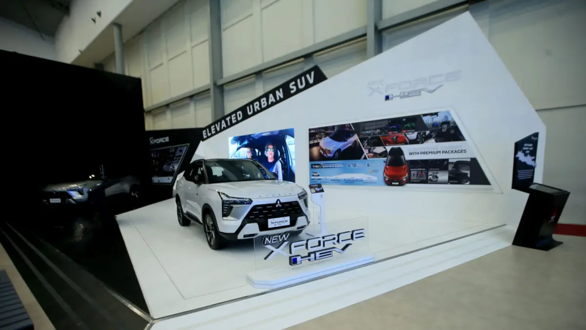 Mitsubishi Xforce HEV di Booth PT Mitsubishi Motors Krama Yudha Sales Indonesia (MMKSI) pada ajang Gaikindo Indonesia International Auto Show (GIIAS 2026) pada tanggal 30 Juli – 9 Agustus 2026 di ICE BSD City, Tangerang. (Ari Iswandi/Sumut Pos)