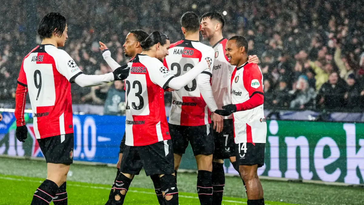 Feyenoord diprediksi mampu mengatasi Cambuur dan meraih kemenangan meyakinkan pada pekan ketiga Liga Belanda 2026/2027.  ( box to box pictures/Alamy Live New)
