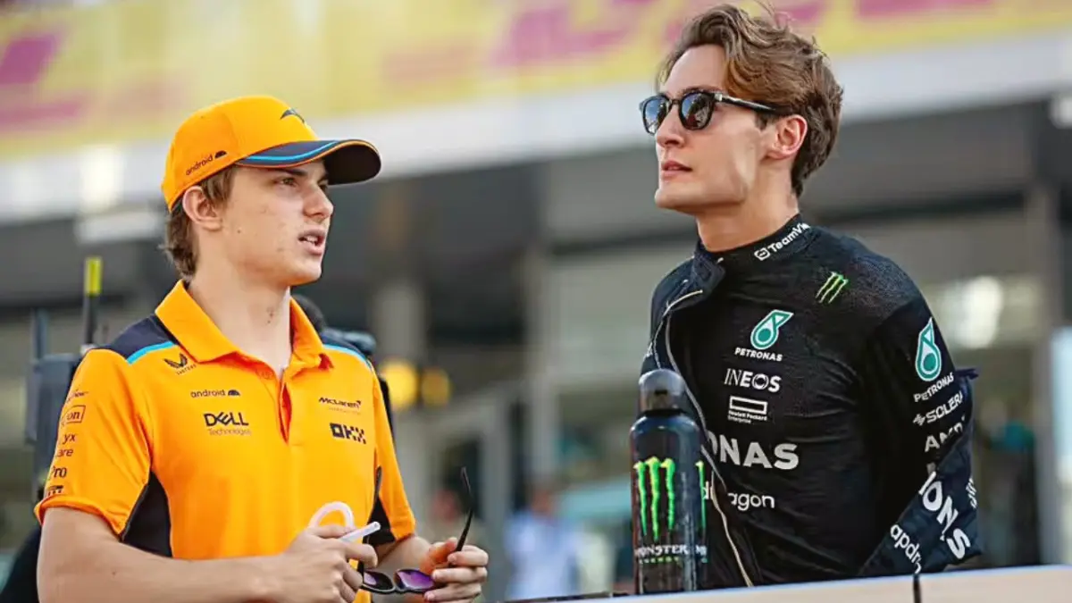 George Russell dan Oscar Piastri. (firtsportz)