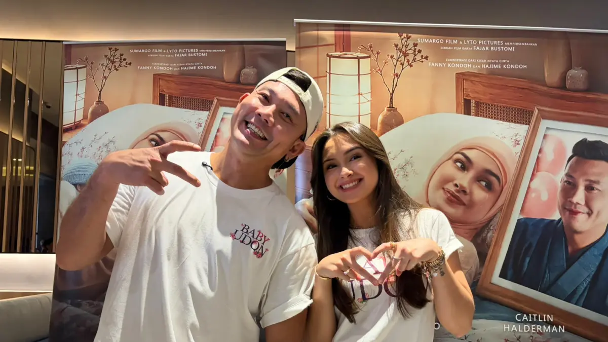 Meet and Greet dan Screening Film Baby Udon yang menghadirkan Denny Sumargo dan Caitlin Halderman di Plaza Medan Fair, Minggu (23/8/2026). (Istimewa)&nbsp;