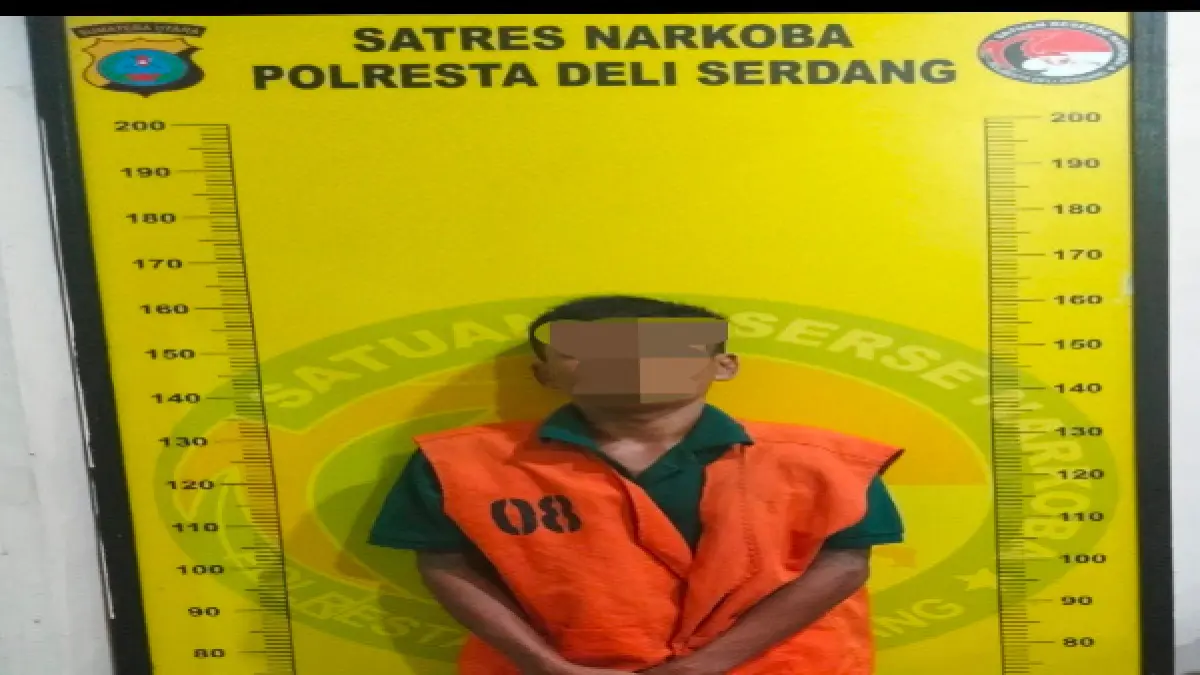 ersangka BI alias B (46) kini ditahan di Polresta Deliserdang. (Humas Polres Deli Serdang)