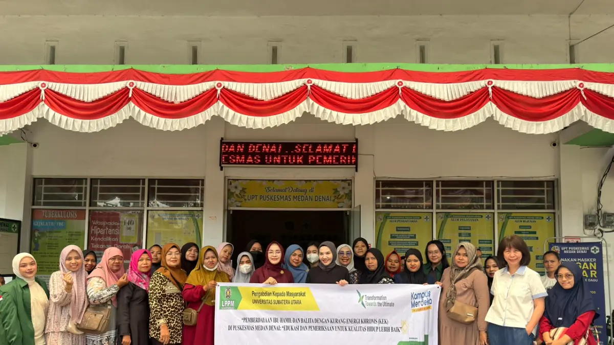 PENGABDIAN: Tim PkM USU saat melakukan Pengabdian Masyarakat, Puskesmas Medan Denai. (Dok: PKM USU)
