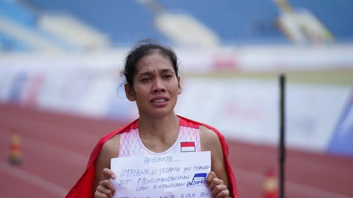 Pelari Maraton Putri Indonesia, Odekta Elvina Naibaho. (Dok: NOC Indonesia)
