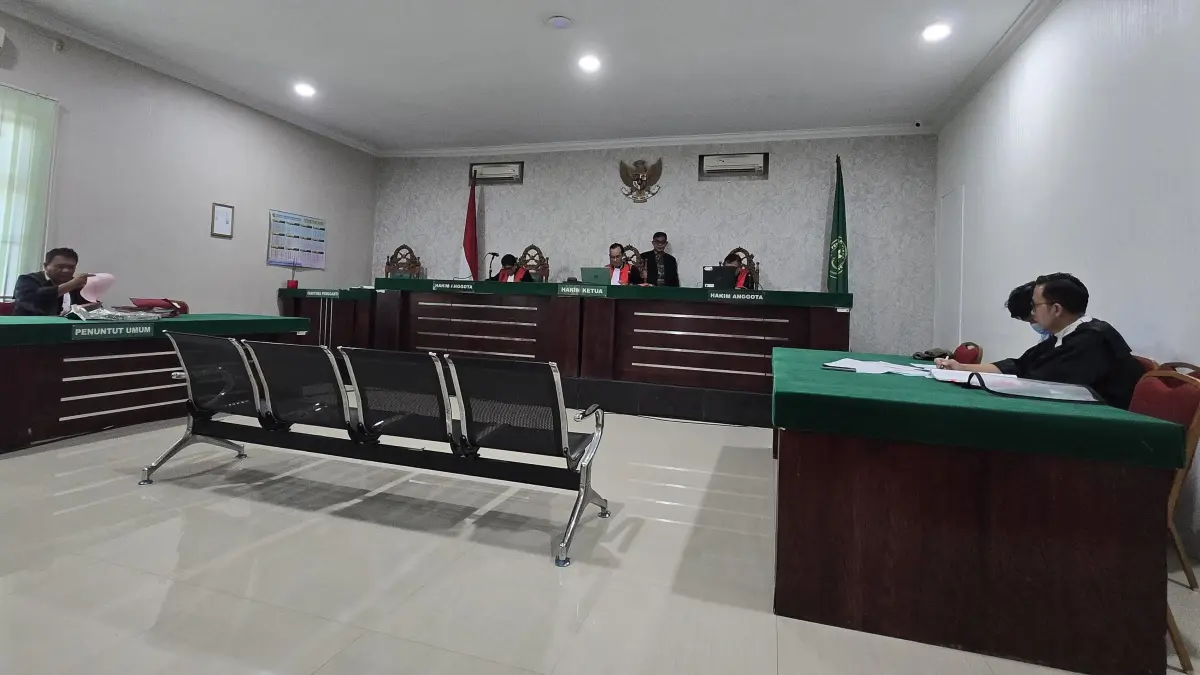 PEMBUNUHAN: Sidang kasus pembunuhan David Chandra beregendakan pemutaran cctv di Pengadilan Tinggi Medan, Kamis (27/8/2026). (Dok: Gusman/Sumut Pos)
