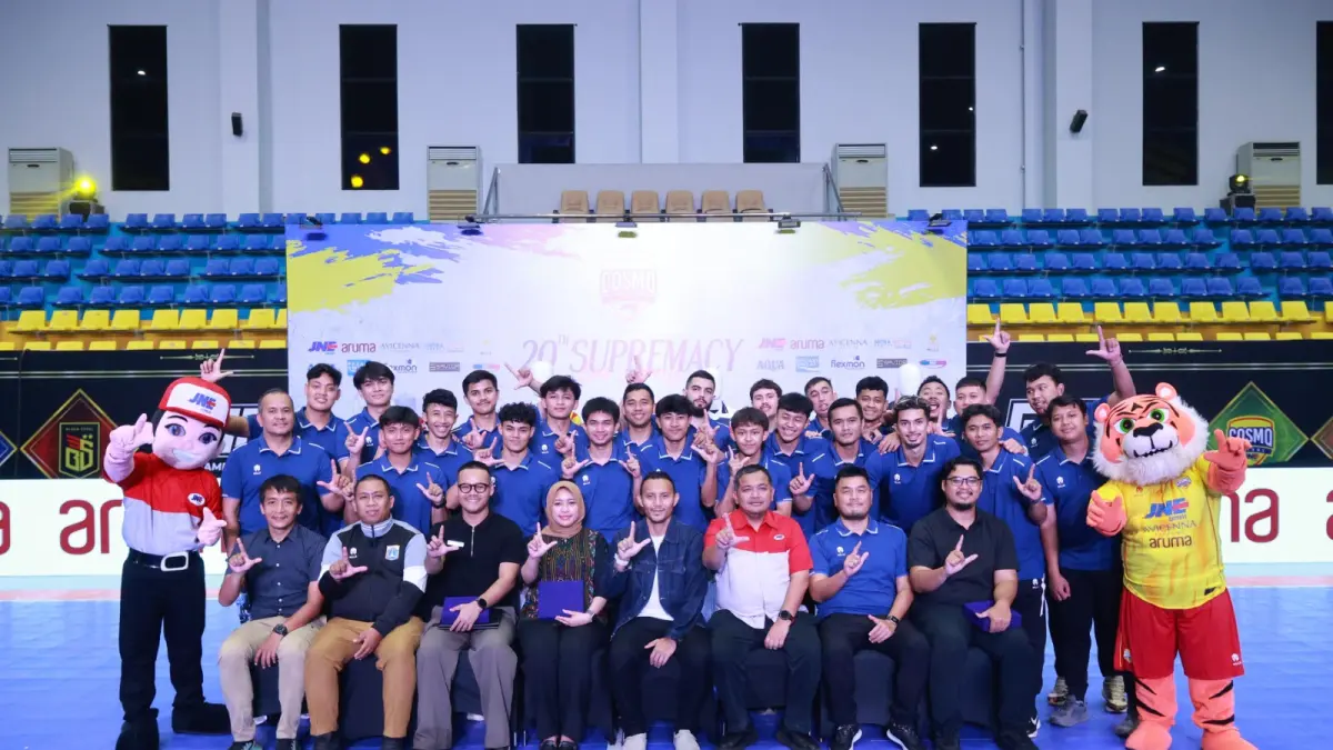 Tim Cosmo JNE Futsal Club siap raih prestasi terbaiknya &nbsp;menghadapi Liga Futsal Profesional Indonesia musim 2026-2027. (Foto : JNE)