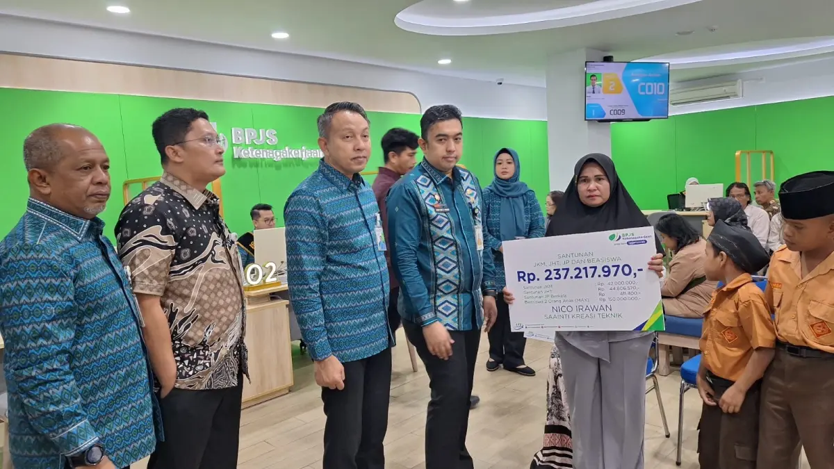 BPJS Ketenagakerjaan Sumbagut meluncurkan program Pemberdayaan Ekonomi Keluarga (PEKA) dalam kegiatan Harpelnas, Jumat (4/9/2026).