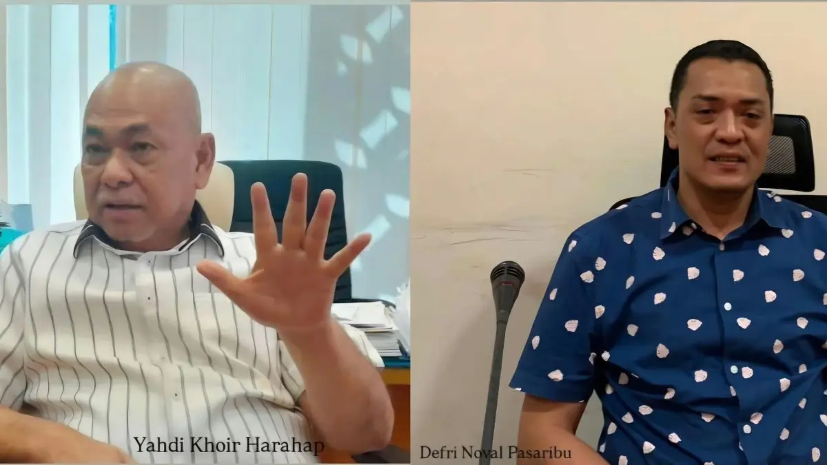  Wakil Ketua Komisi D DPRD Sumut, Yahdi Khoir Harahap (kiri) dan Sekretaris Komisi D DPRD Sumut, Defri Noval Pasaribu (kanan). (Dok: Sumut Pos)