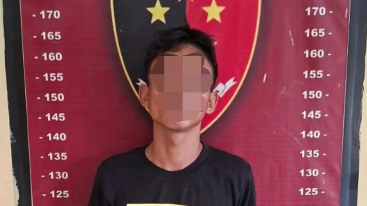 TANGKAP: Polres Deliserdang menangkap pelaku pencurian sembilan ekor ikan koi kemudian digoreng dan dimakan. (Dok: Polres Deliserdang)
