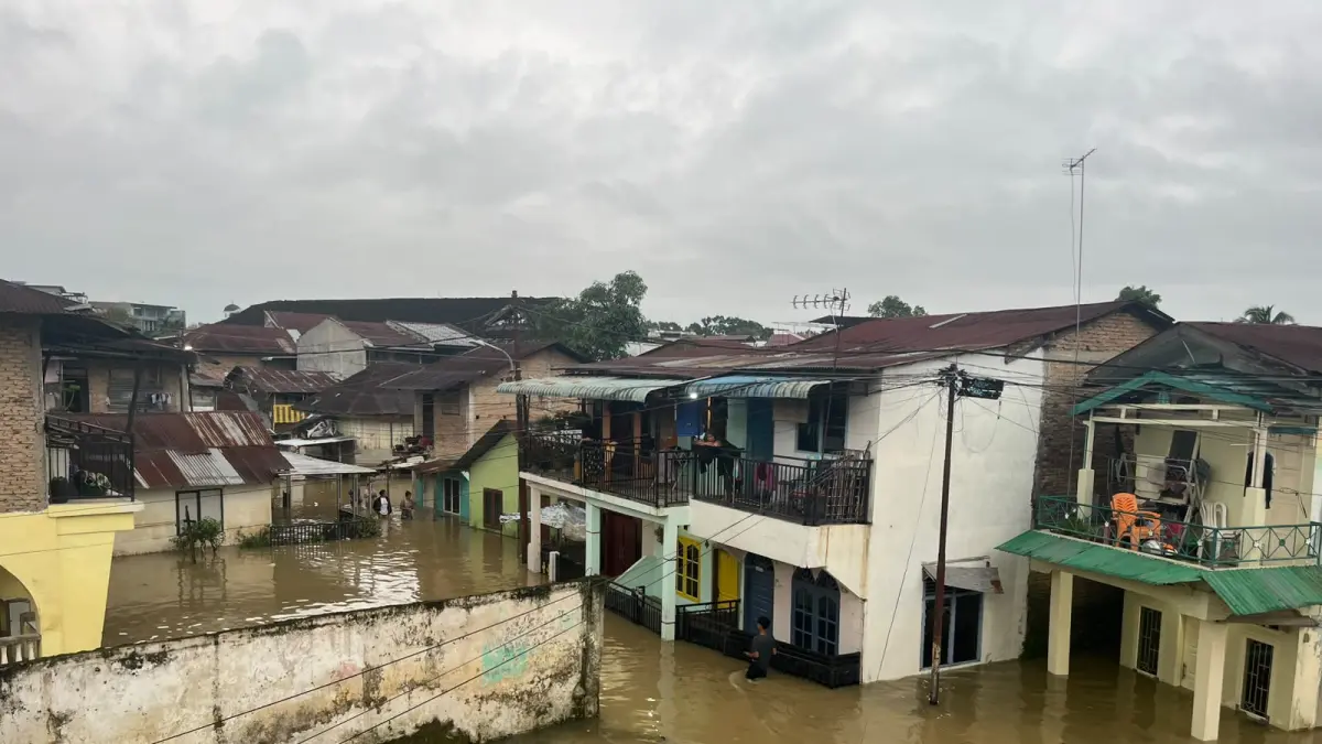 BANJIR: Kawasan Medan Maimun terendam banjir, Senin (7/8/2026). (Dok: BPBD Medan)