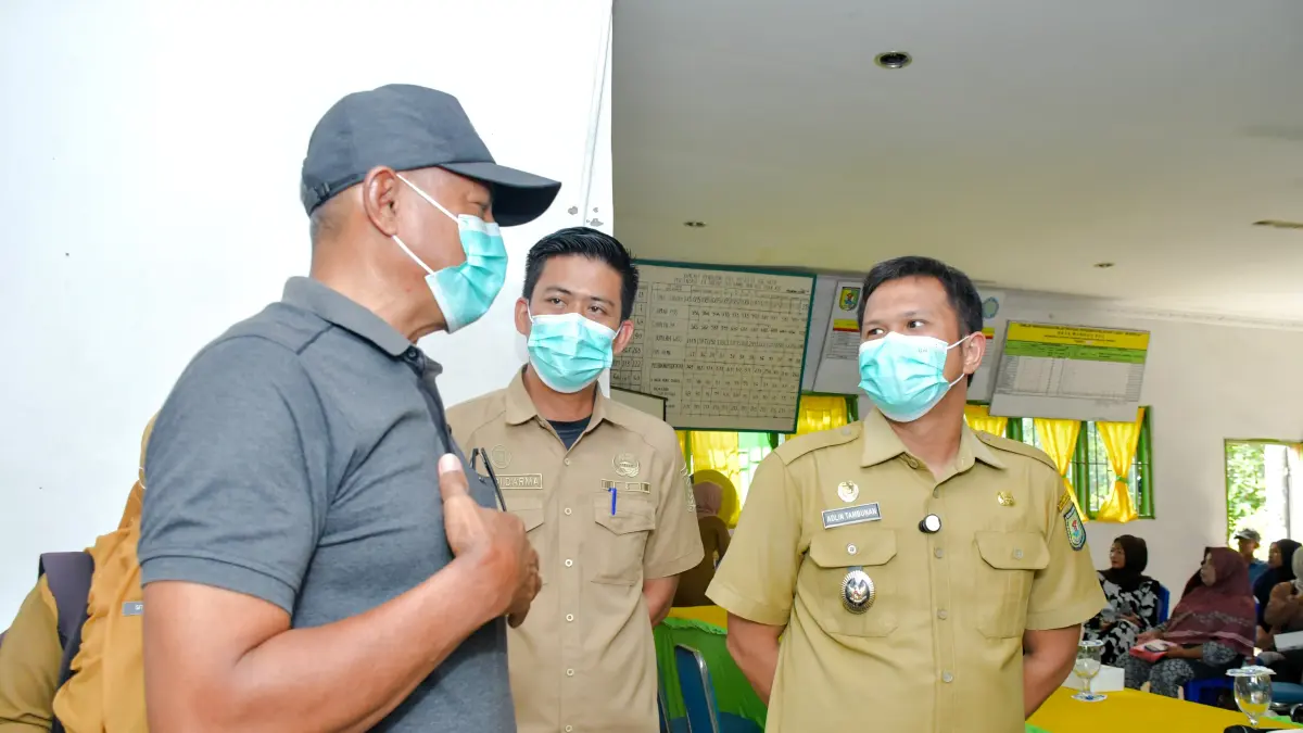 Wabup Sergai Adlin Tambunan saat tinjau Kegiatan Screening TBC. (Fadly/Sumut Pos)