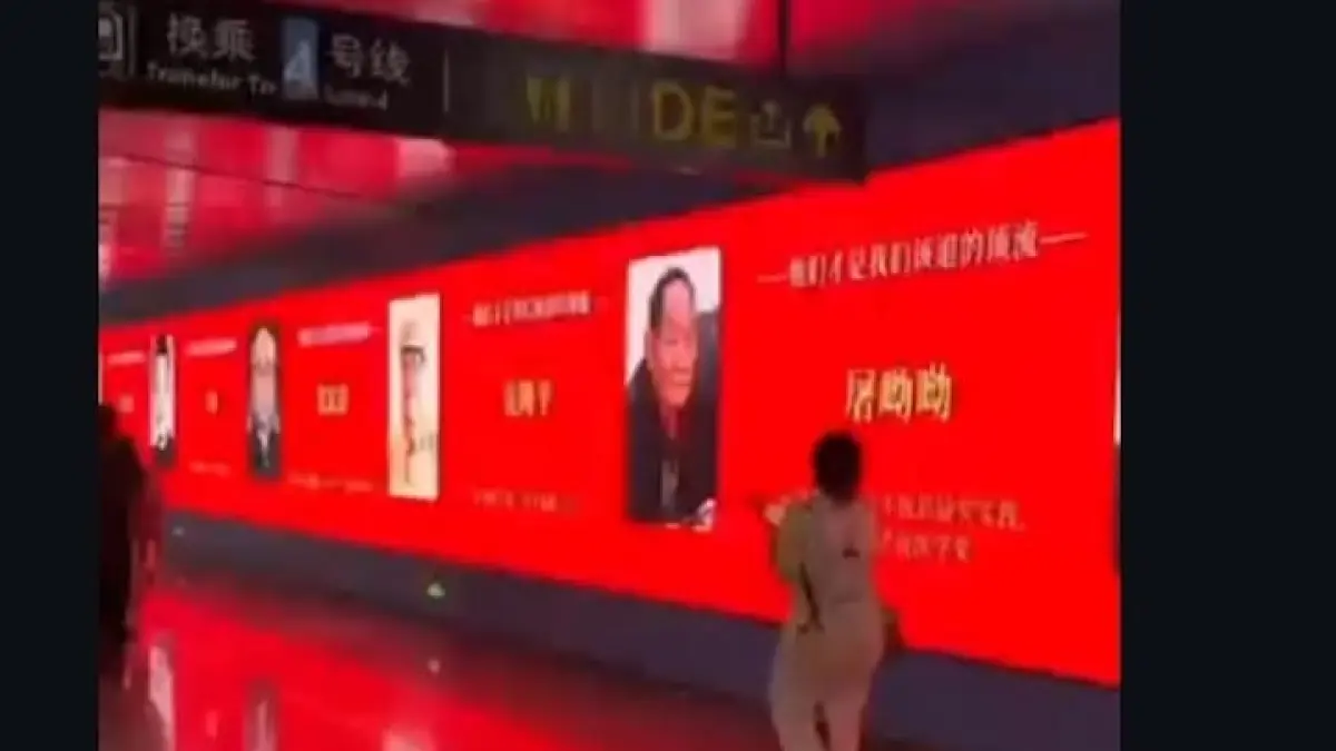 Area publik Tiongkok dipenuhi sosok para ilmuwan.(Instagram @pandemictalks)