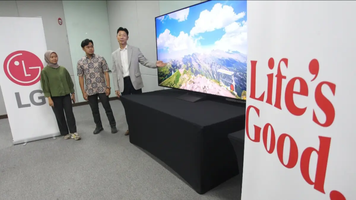 MRGB: Manajemen PT LG Electronics Indonesia (LG) secara resmi memulai pemasaran LG MRGB evo AI. TV ini menghasilkan presisi tinggi dalam menyajikan warna yang sulit dicapai panel LCD. (Dok: LG Indonesia)