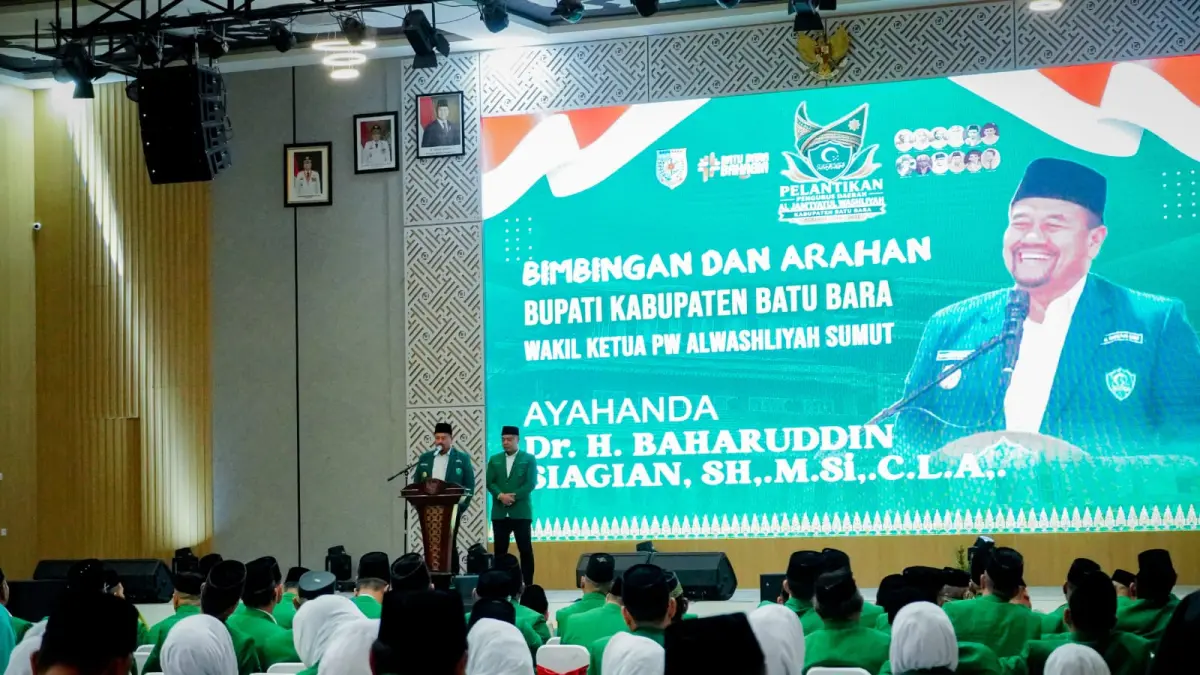 Bupati Batu Bara Dr. H. Baharuddin Siagian, S.H., M.Si., C.L.A., saat menghadiri pelantikan Pengurus Daerah (PD) Al Jam