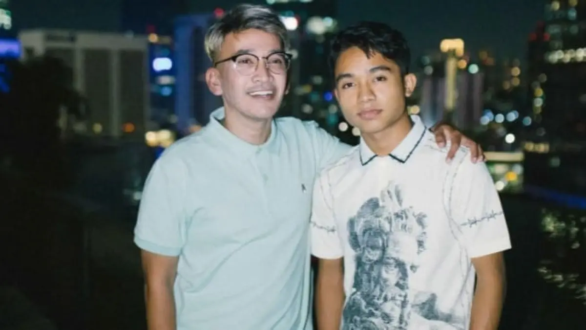 Betrand Peto bersama Ruben Onsu. (suara.com)