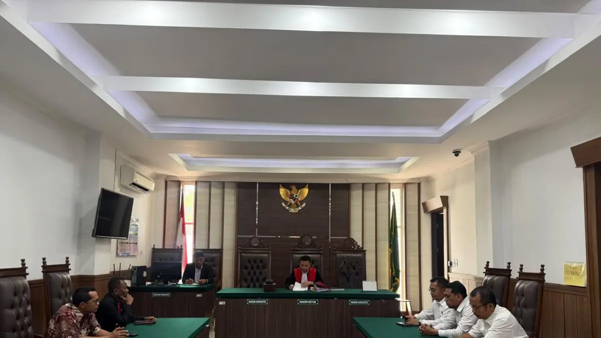 Suasana Sidang saat Pra Peradikan di PN Sei Rampah Senin ( 14/09). (Fadly/Sumut Pos)