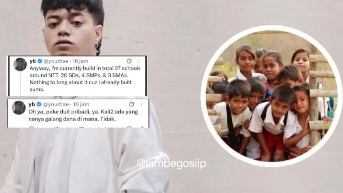 Reza Arap ungkap pembangunan 27 sekolah di NTT.(Instagram @lambegosiip)