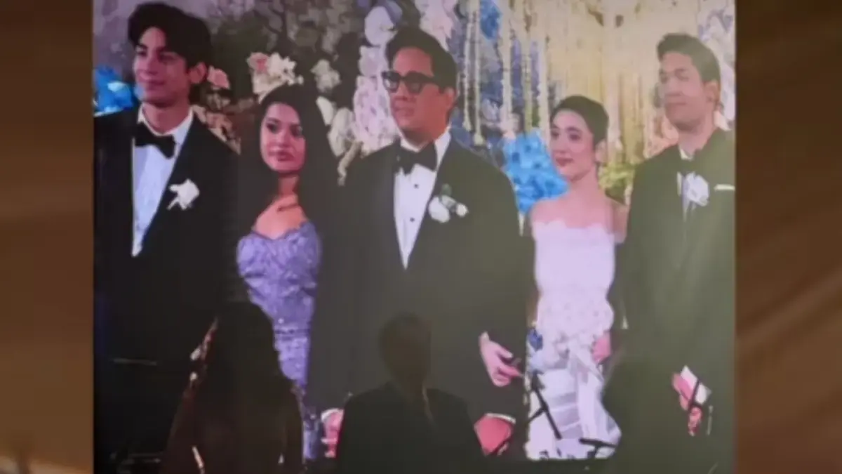 Andre Taulany dan Amanda Rigby bersama ketiga anak Andre Taulany. (Dok: Tiktok)