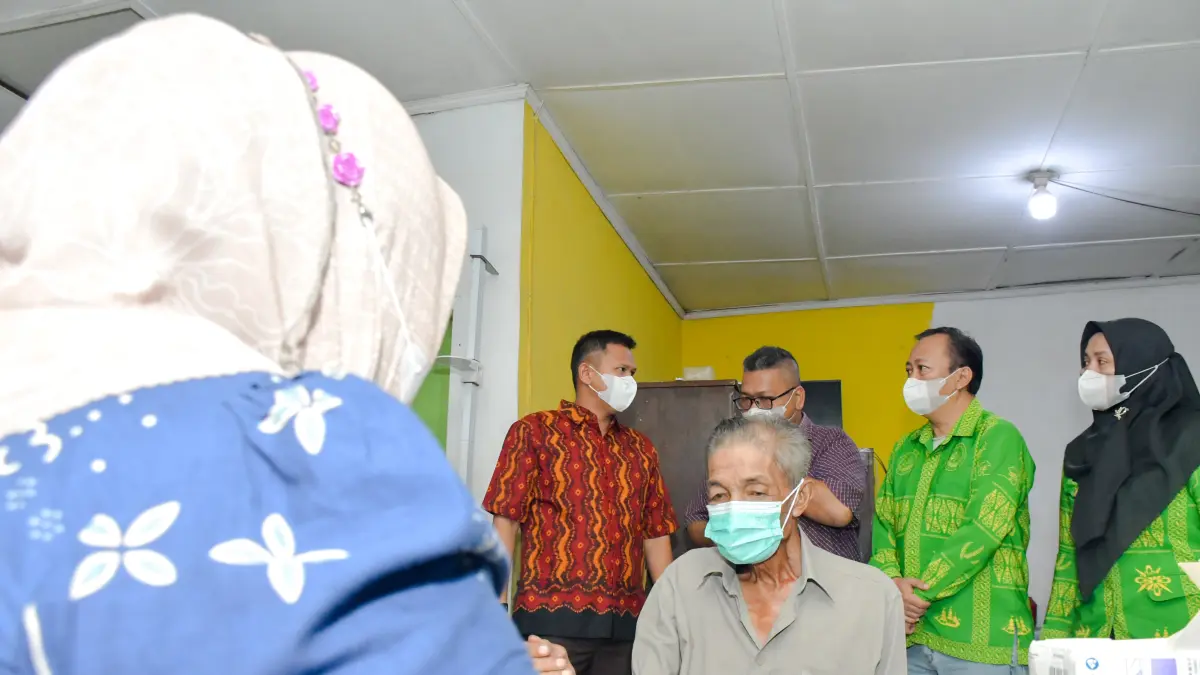 HADIR: Wabup Sergai Adlin Tambunan saat menghadiri kegiatan Cek Kesehatan Gratis (CKG) dan Tracing Tuberkulosis (TBC) Terintegrasi. (Dok: Kominfo Sergai)