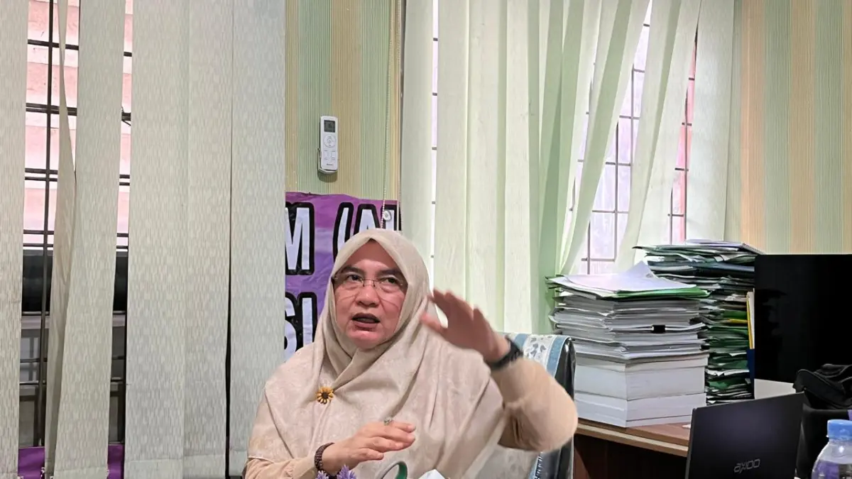 KETERANGAN: Kasi P2PM Dinkes Sumut dr Nora Nasution memberikan keterangan pers terkait penyakit HIV/AIDS. (Dok: Dinkes Sumut)