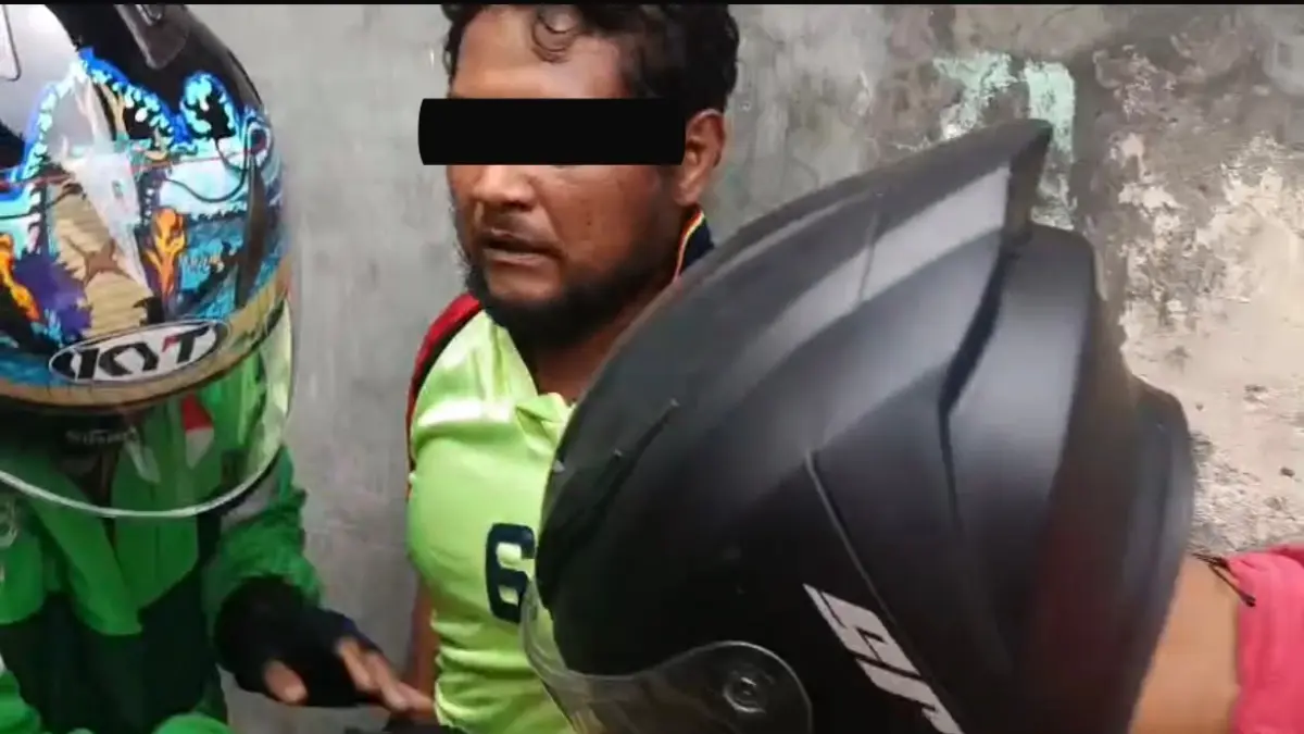 TANGKAP: ZD seorang pengedar ganja yang ditangkap polisi. (Dok: Polrestabes Medan)