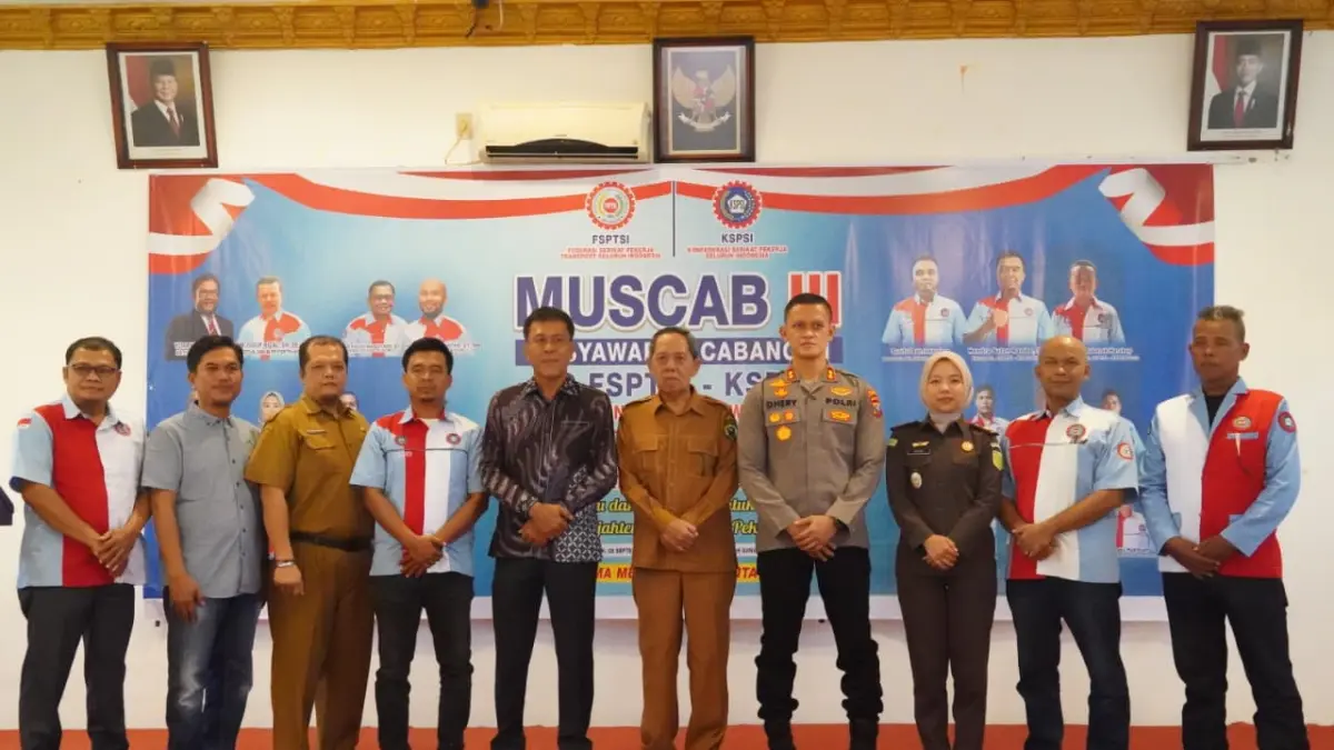 ACARA: Wakil Bupati Paluta H. Basri Harahap saat acara Muscab ke III GSPTSI - KSPSI PALUTA, Senin 28 September 2026. (Dok: Kominfo Paluta)