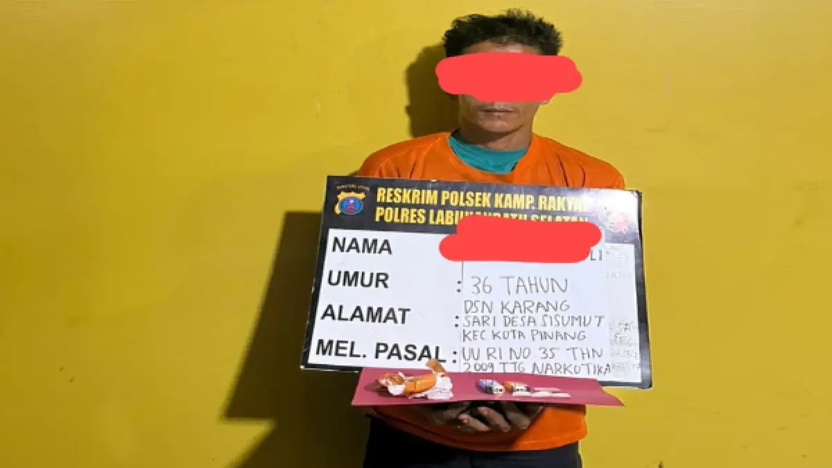 Pria Ditangkap di Kebun Sawit Labusel, Polisi Sita 1,46 Gram Sabu